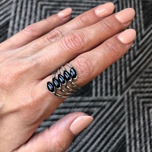 Sterling Silver & Onyx Statement Ring